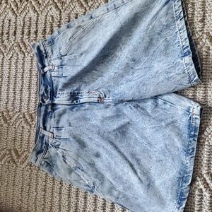 Vintage 90s pleated acid wash shorts kids size 16 women's size 2